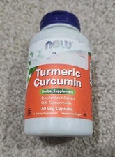 NOW Foods Turmeric Curcumin 665 mg 60 Veg Caps - Exp 8/2027 - Sealed New