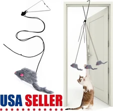 Interactive Cat Feather Toys,Retractable Teaser Toy Hanging Interactive Toys US