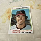1978 Topps #6 Nolan Ryan Vintage Gum Card excellent No Reserve Free Usa Shipping