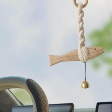 Wooden Fish Doorbell Decorative Hanging Chimes for Office Porch Car Interior