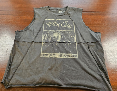 #ad #ad Motley Crue Tour 87 Gray Sleeveless Tank Top The Buckle Size XL $21.00