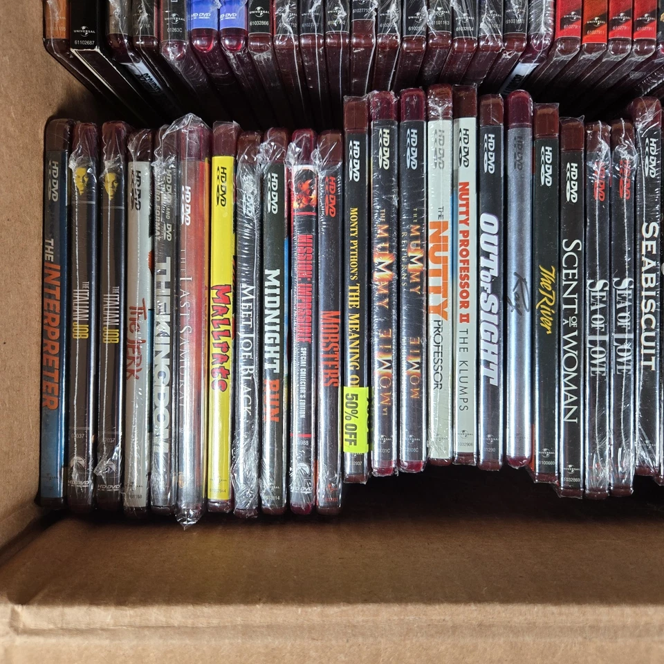 Lot of 86 FACTORY SEALED HD DVD Movies Casino Bourne Mallrats Harry Potter MORE Foto 4 de 4