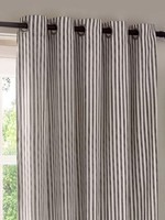 Next Yard Grey Hebden Striped Blackout Lined Eyelet Curtains W228xDrop137cm