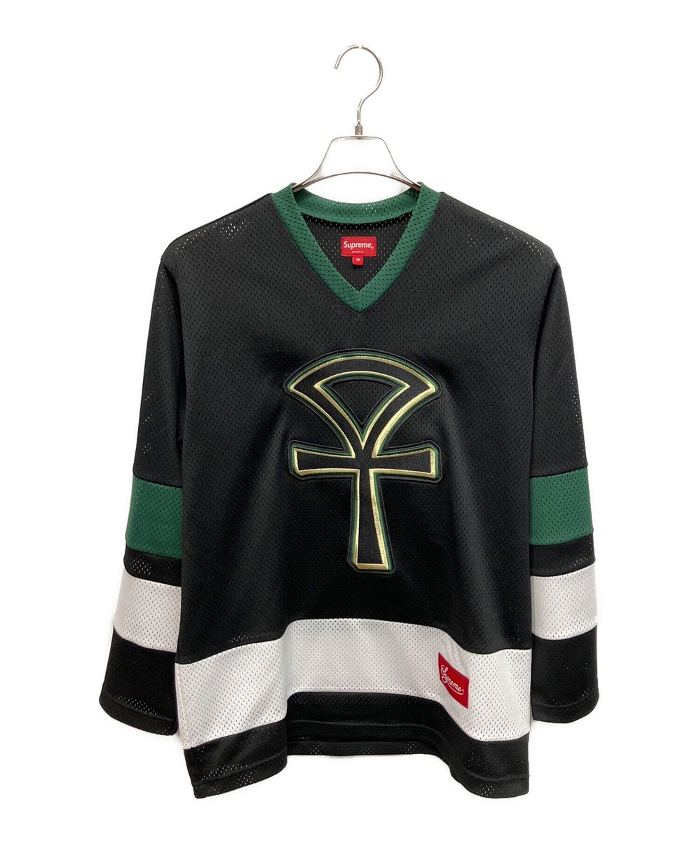 SUPREME Ankh Hockey Jersey Long Sleeve Top Size: M Black x green