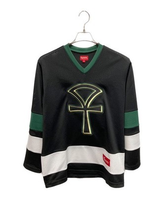 SUPREME Ankh Hockey Jersey Long Sleeve Top Size: M Black x green