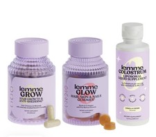 lemme Hair Growth, Skin & Nail Dietary Supplements Set Biotin Collagen Colostrum