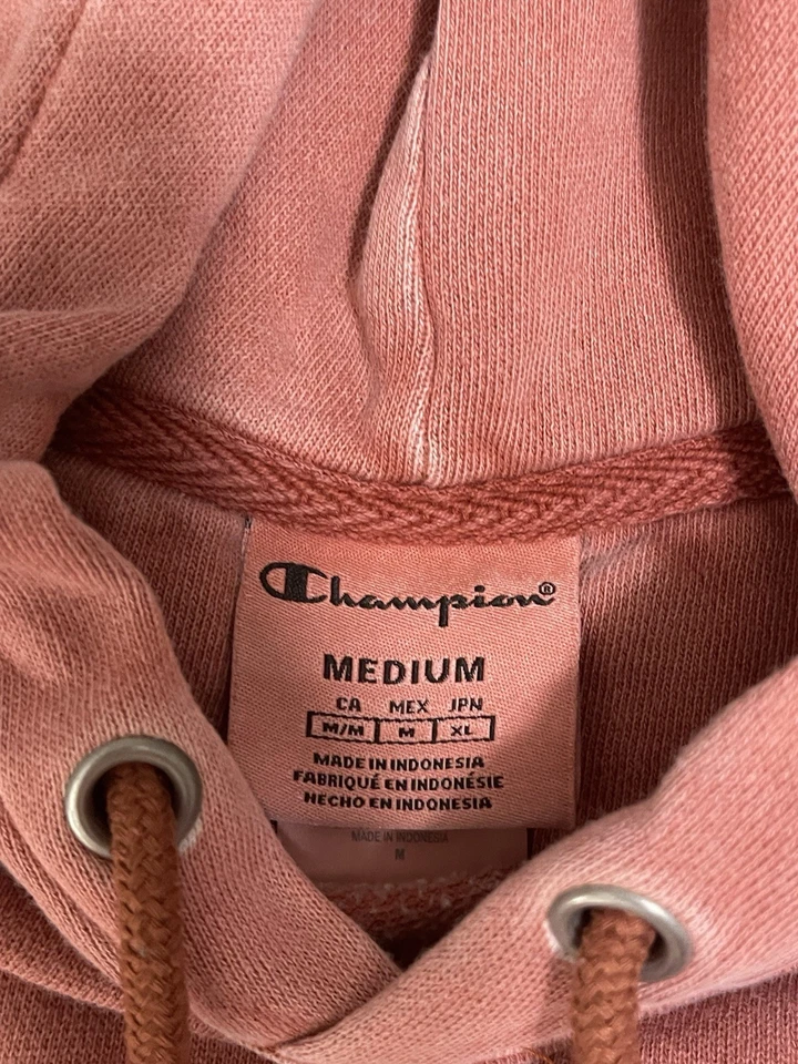 Champion Reverse Weave Coral Wash Hoodie Sweatshirt Logo Size M - Image 4 of 4