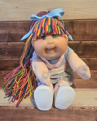 Cabbage Patch Kid Doll RAINBOW Hair ReRoot  Mattel First Edition HM CK 19 OOAK