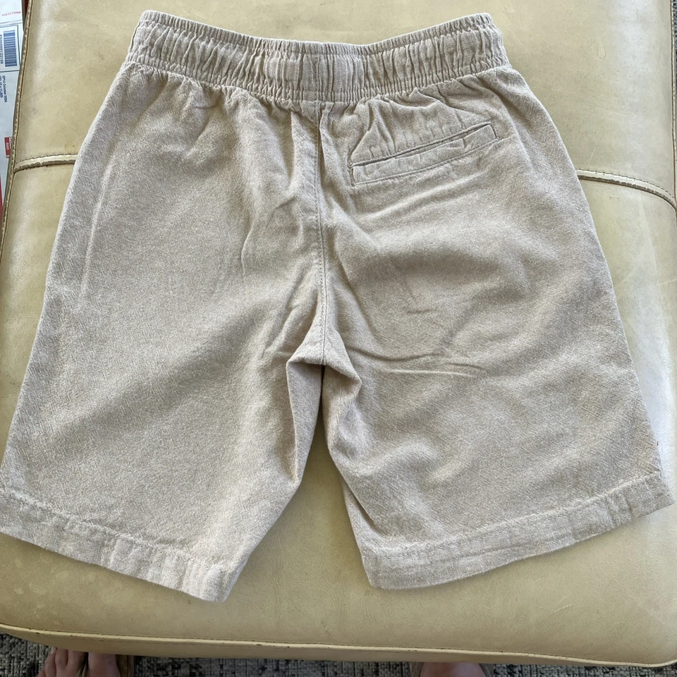 Pantalones Cortos Old Navy Unisex Niños Pull On, Bolsillos, Color Beige Talla 8 Relajado (A39) Foto 2 de 4