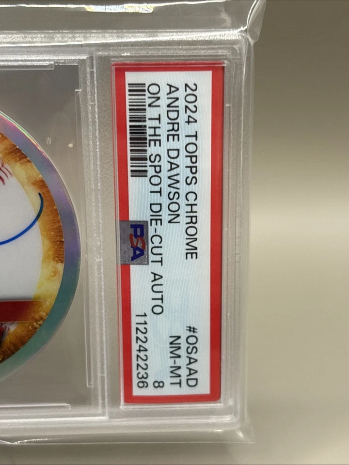 2024 Topps Chrome Andre Dawson On the Spot Auto /50 PSA 9 Pop 3 Expos - Imagem 3 de 4