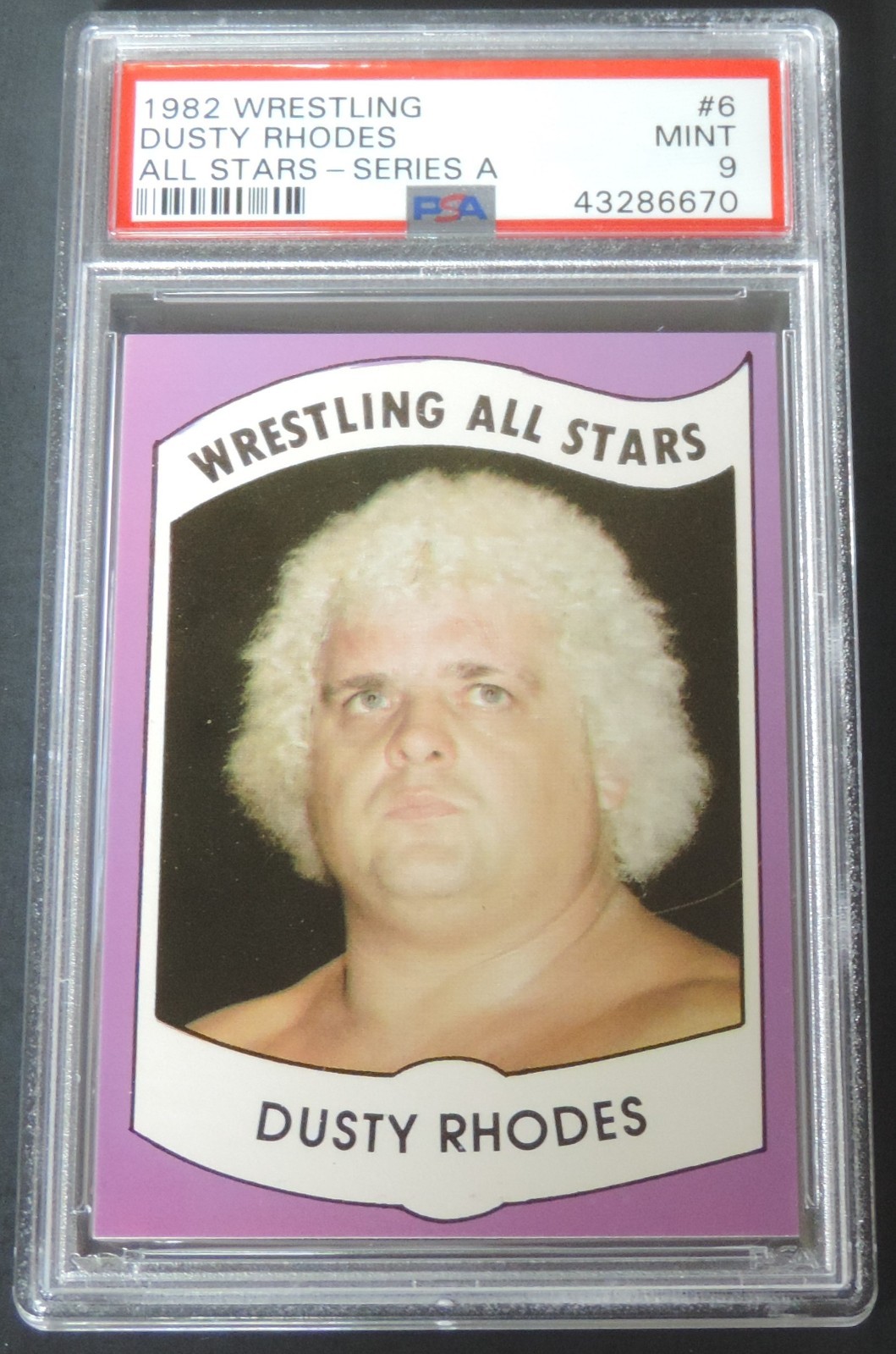 PSA 9 1982 WRESTLING ALL-STARS DUSTY RHODES #6 SERIES A SCARCE L@@K !!!