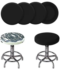 Round Bar Stool Seat Covers Washable Stool Cushion Slipcover Elastic Bar Chai...