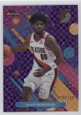 2025-26 Topps Finest Common Purple X-Fractor 128/150 Scoot Henderson #69