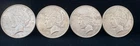Peace Silver Dollars Lot of (3) 1934 D (1) 1934 Philadelphia