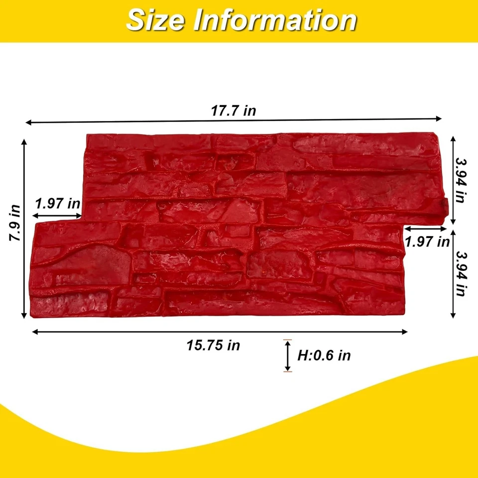 Concrete Stamp Slate Texture – Seamless Polyurethane Granite Mat, Decorative - Image 2 of 4