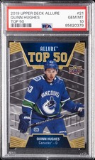 2019 UD ALLURE TOP 50 #21 QUINN HUGHES PSA 10