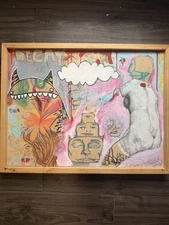 Neo-Expressionist Street Art Painting – Urban Graffiti Style – 25.5x19.5. (C73)