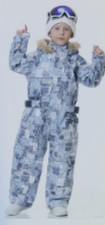 Blue Magic Kinder Unisex Gr. 150 Schneeanzug Overall Skianzug grau