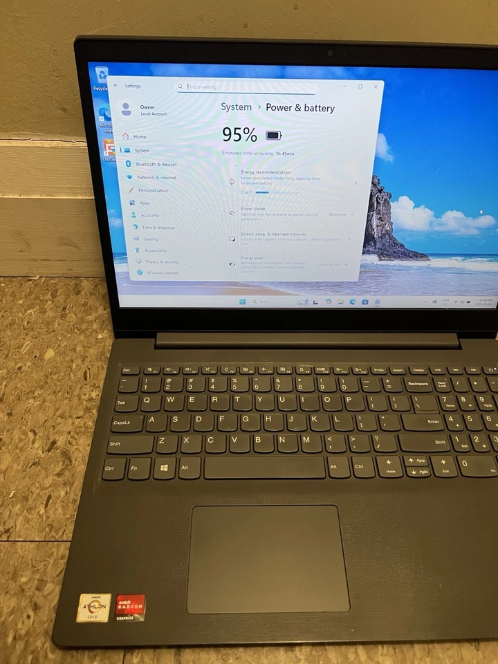 Lenovo IdeaPad V15-ADA, AMD Athlon CPU, 4G RAM, 120GB SSD, Win 11, w AC - Image 3 of 4