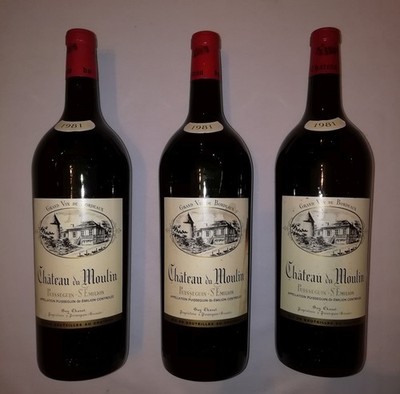 Château du Moulin  Puisseguin Saint-Émilion Jahrgang 1981 3 Fl. je 1,5 L Rotwein