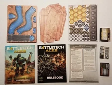 Battletech Aces Scouring Sands rules box terrain tokens river cards Alpha Strike