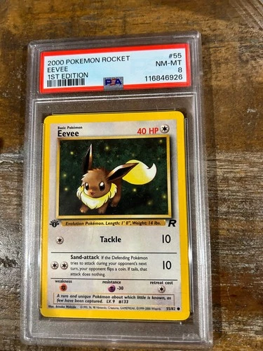 POKEMON 2000 Rocket EEVEE 1st Edition #55 PSA 8 RARE