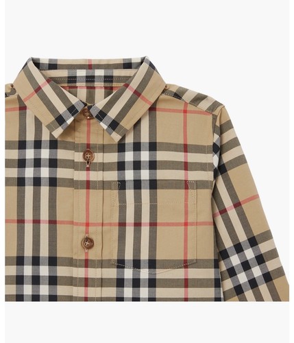 Authentic Burberry Children Boys Nova Check Plaid Button Down Shirt Size 10Y - Picture 3 of 8