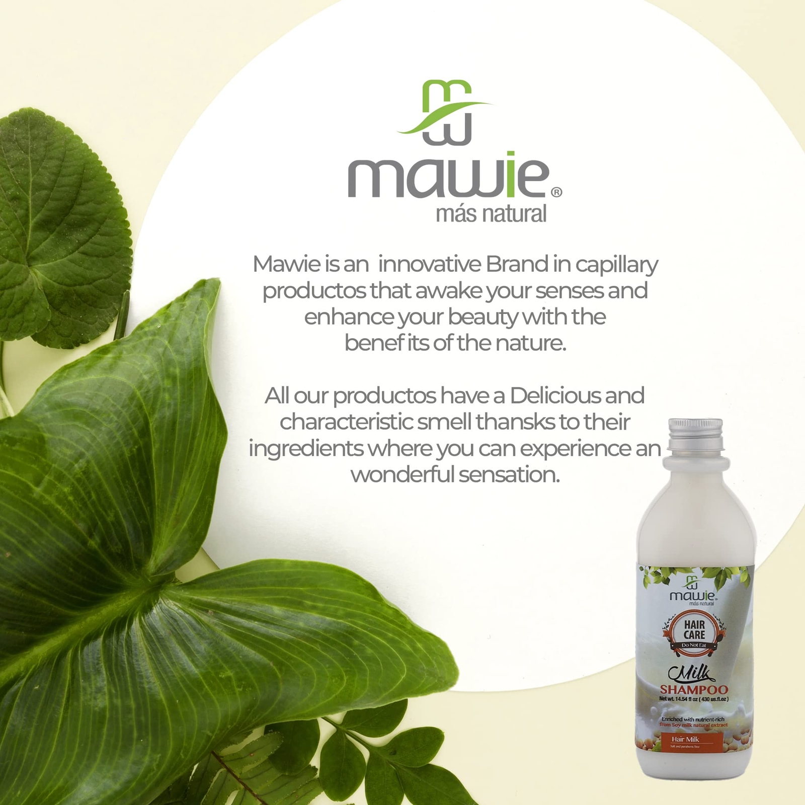 Mawie Milk Hair Shampoo for oily hair control and deep cleansing, removing oil