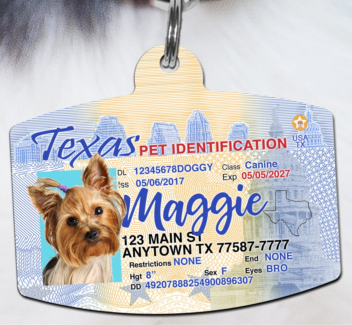 Texas top dog tag