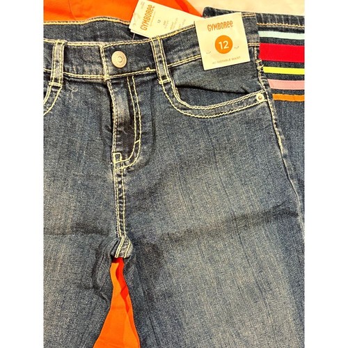 NWT Gymboree Christmas Cozy Cutie Orange Appliqué Top & Ribbon Hem Jeans 12 LOT - Picture 10 of 16