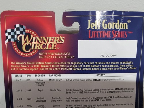 1998 Winners Circle JEFF GORDON Die Cast Car New Free Shipping - Picture 6 of 7