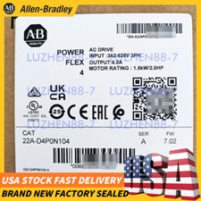22A-D4P0N104 SER A New Allen Bradley PowerFlex 4 1.5 kW 2 HP AC Drive US Stock