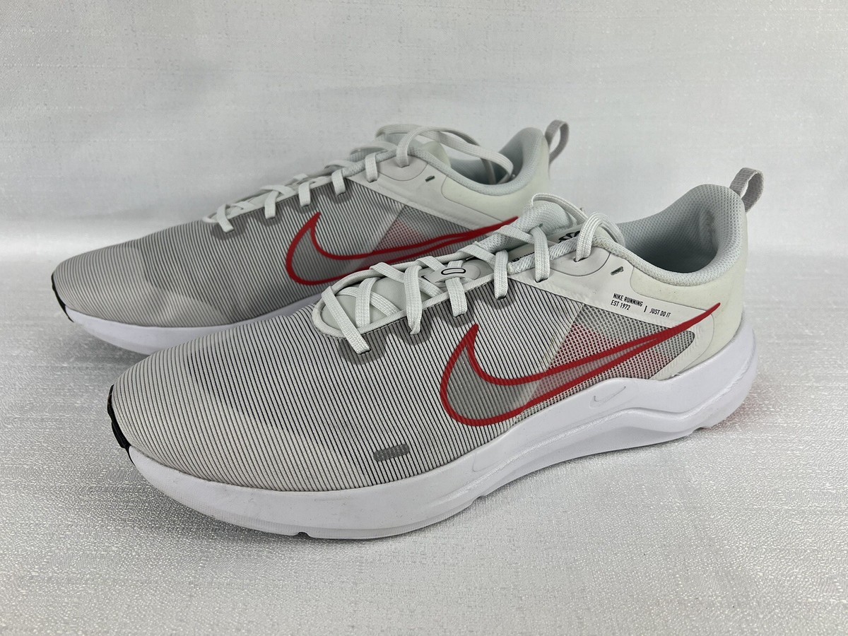 Size 8 - Nike Downshifter 12 Running Trainers Men\'s Shoe DD9293-009 Nike Downshifter 12 Low Platinum Tint/LT Crimson DD9293-009  main image 4