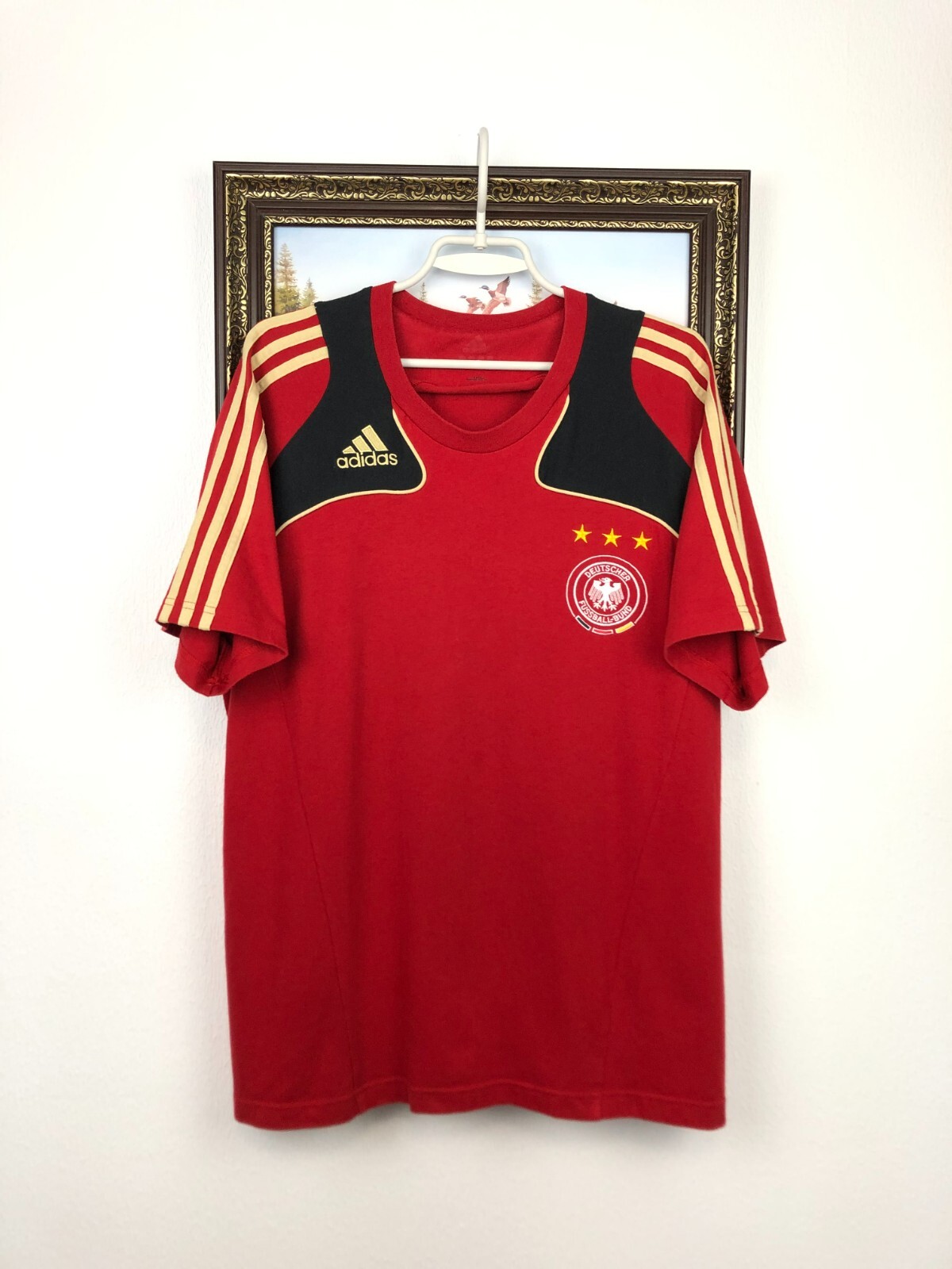 Vintage Adidas Germany Football Shirt Soccer Mens Jersey Train Trikot Size L