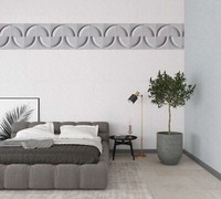Vliestapete Halbkreise 3D Effekt Beton Optik Struktur Hellgrau 34463 (5,14€/1Qm)