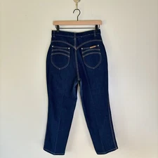 Vintage Gitano Jeans Women 12 80s High Waist Straight Leg Mom Blue Denim 28
