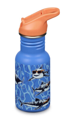 Kindertrinkflasche Klean Kanteen - Sharks in Shades, 355 ml, inkl. Namensgravur