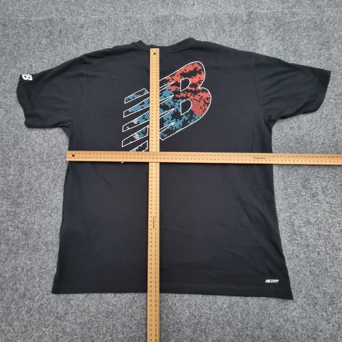 New Balance shirt mens Medium black short sleeve cotton lightweight tee Size M - Picture 11 of 14