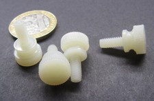 Nylon Plastic Thumb Screw, 8-32 x 3/8" Length, 27/64" head Dia, 50 Pc