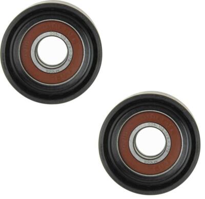 INA Pair Set of 2 Drive Belt Idler Pulleys 30 mm Width Smooth for Mercedes Dodge