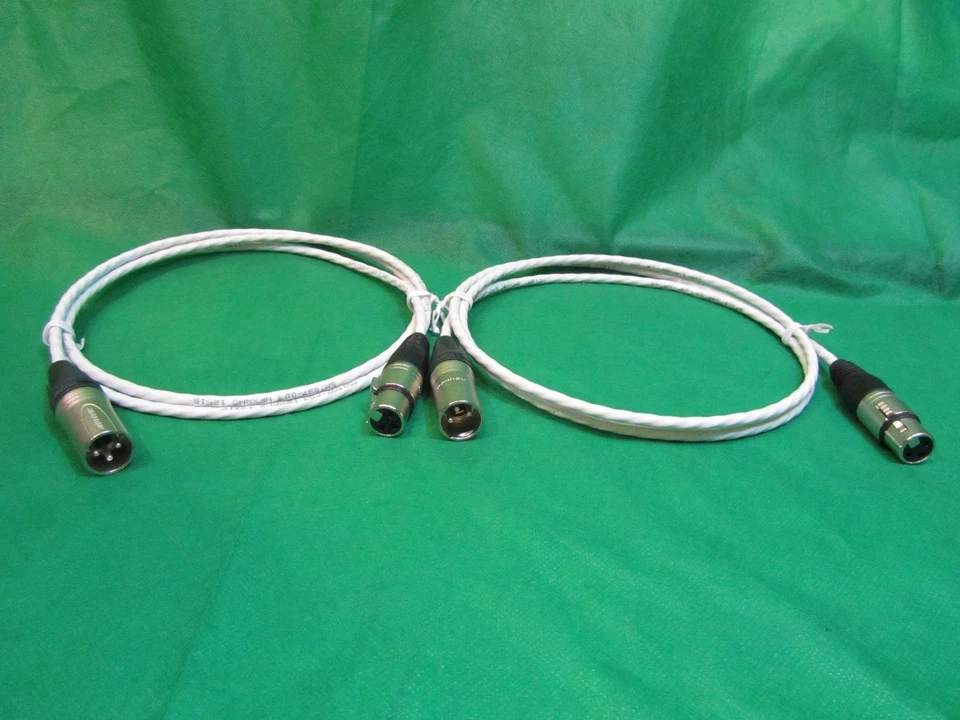 1.5' PLATEADO MIL-SPEC MICRÓFONO BALANCEADO XLR INTERCONEXIÓN PARA AMPLIFICADORES KRELL. Foto 4 de 4