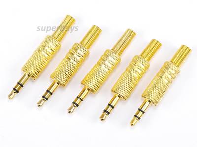 Fiche Jack 3.5mm Stéréo Femelle - Dorée, Métal (New Old Stock)