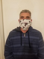 FACE MASK TEAMS FOOTBALL HANDMADE FABRIC WASHABLE AND REUSABLE MADE IN USA