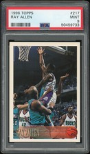 1996 Topps #217 Ray Allen Milwaukee Bucks Graded PSA 9 Mint