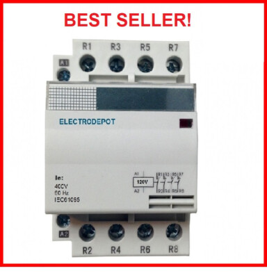 4 Pole Contactor 120V Coil Lighting 50A N/O Motor Control 30AMP 40A 30A 20A 3PH