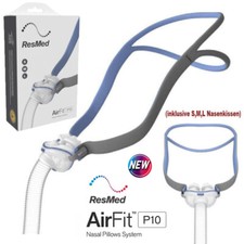 ResMed AirFit P10 Nasenkissen Maske mit 3 Größe S/M/L Kissen für Schlafapnoe