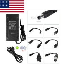 54.6V 2A Lithium Battery Charger Electric Scooter 6PCS Charging Cable Adaptor US