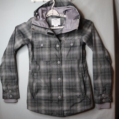 Nike Snowboard Jacket Womens Small Plaid Winter Storm Coat