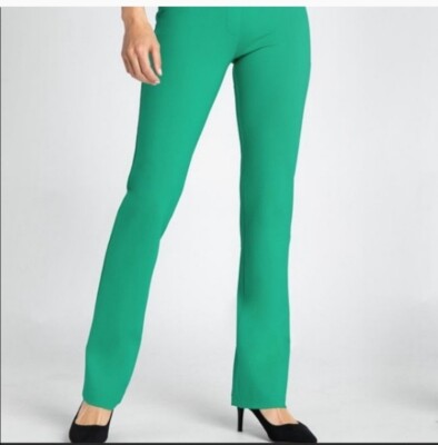 Betabrand Green Straight Leg Dress Pant Yoga Pants Size M
