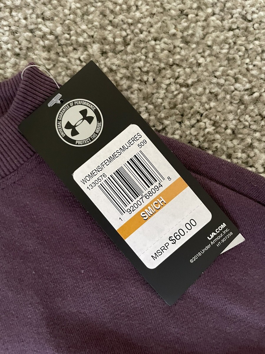 Under Armour Women's Threadborne Loose Purple Sweatshirt Size